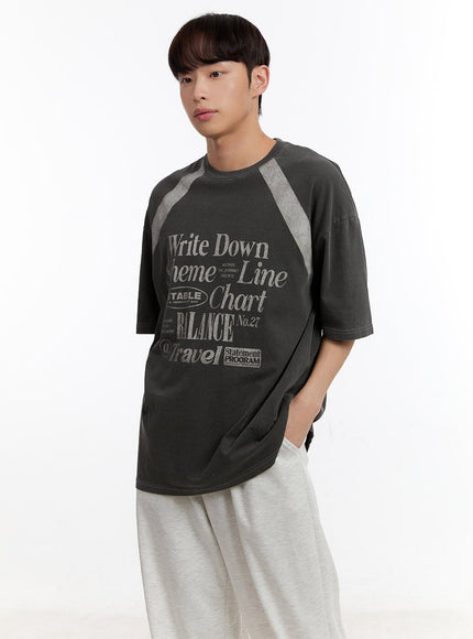 Men's Washed Graphic T-Shirt IA507