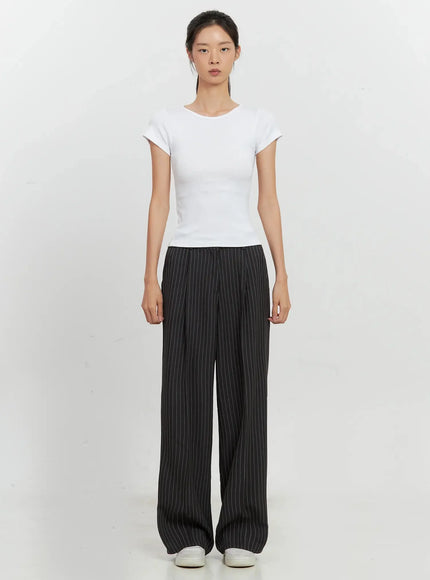 Round Neck Short-Sleeve Top IL528