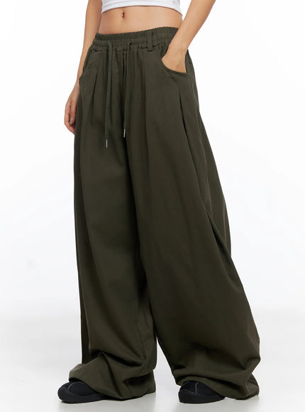 Balloon Wide Leg Cotton Pants CO515