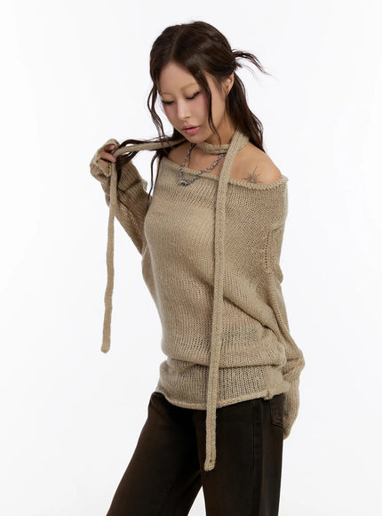 off-shoulder-knit-sweater-with-scarf-cn527