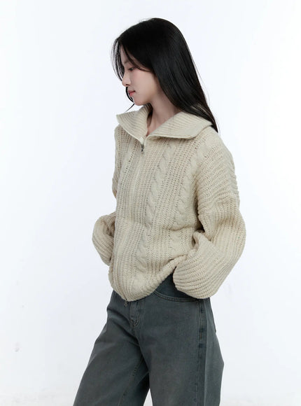 cable-knit-double-zip-sweater-cg512