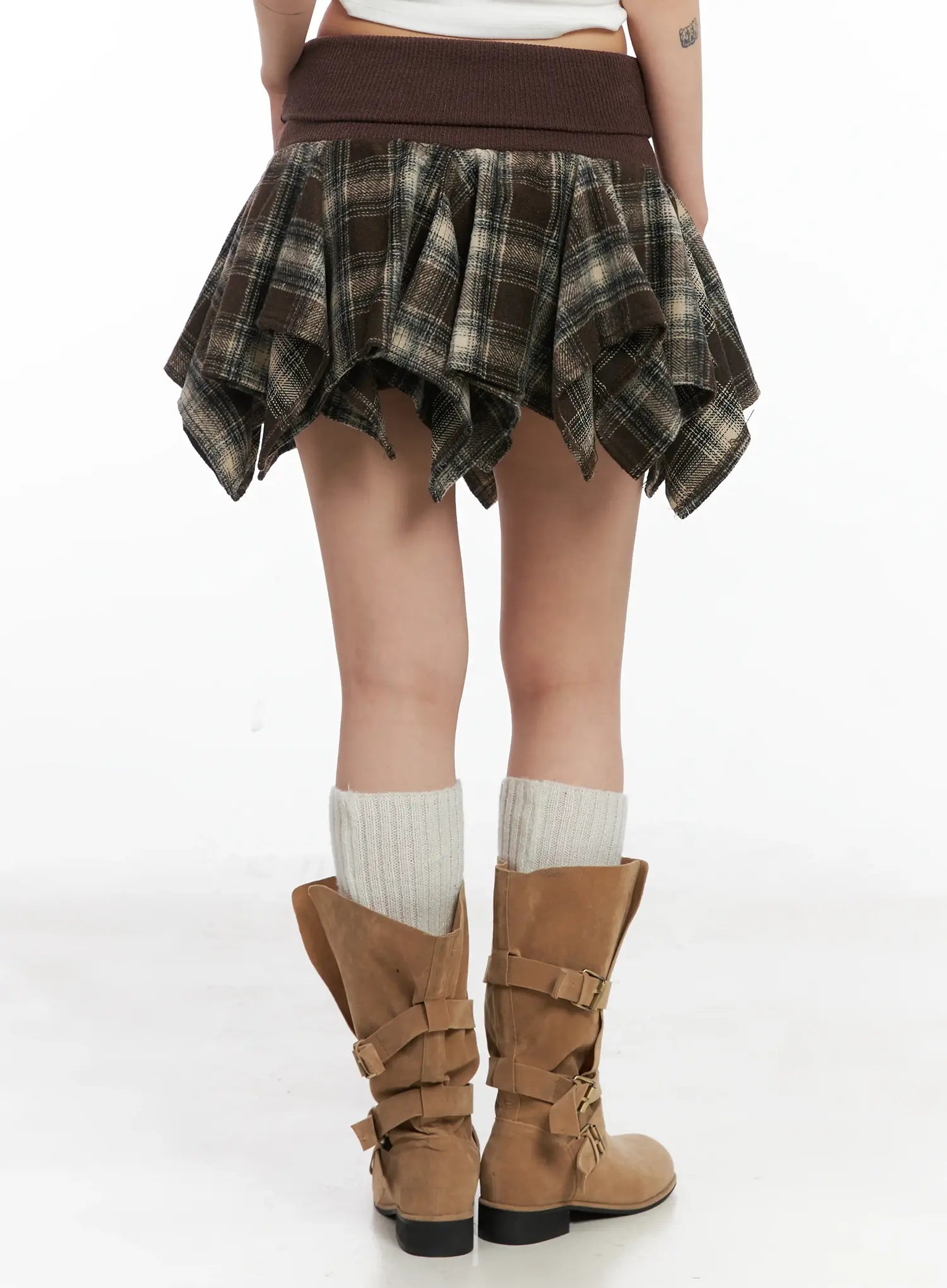 folded-plaid-mini-skirt-cn528