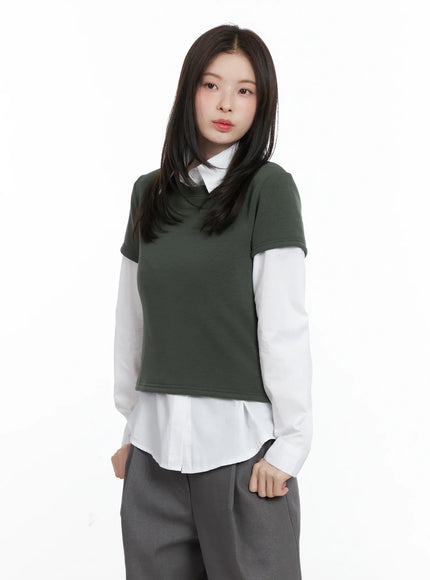 fleece-lined-short-sleeve-top-cn519