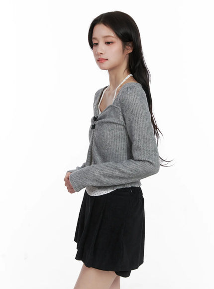 polka-dot-cami-and-ribbon-cardigan-set-cn527