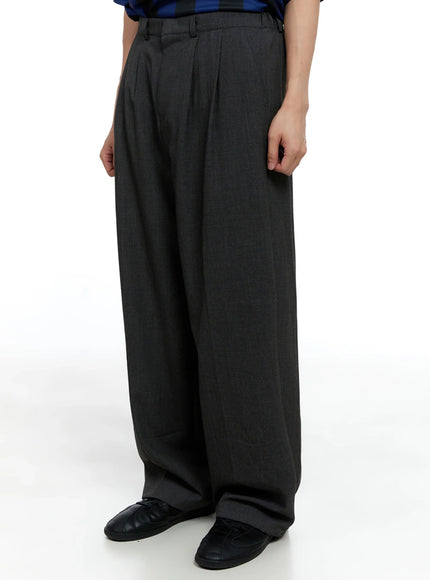 Men's Pintuck Wide-Leg Pants IG520