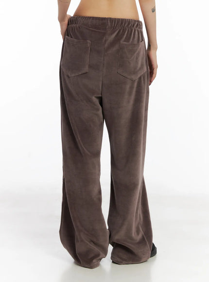 Wide Leg Velvet Track Pants CD508