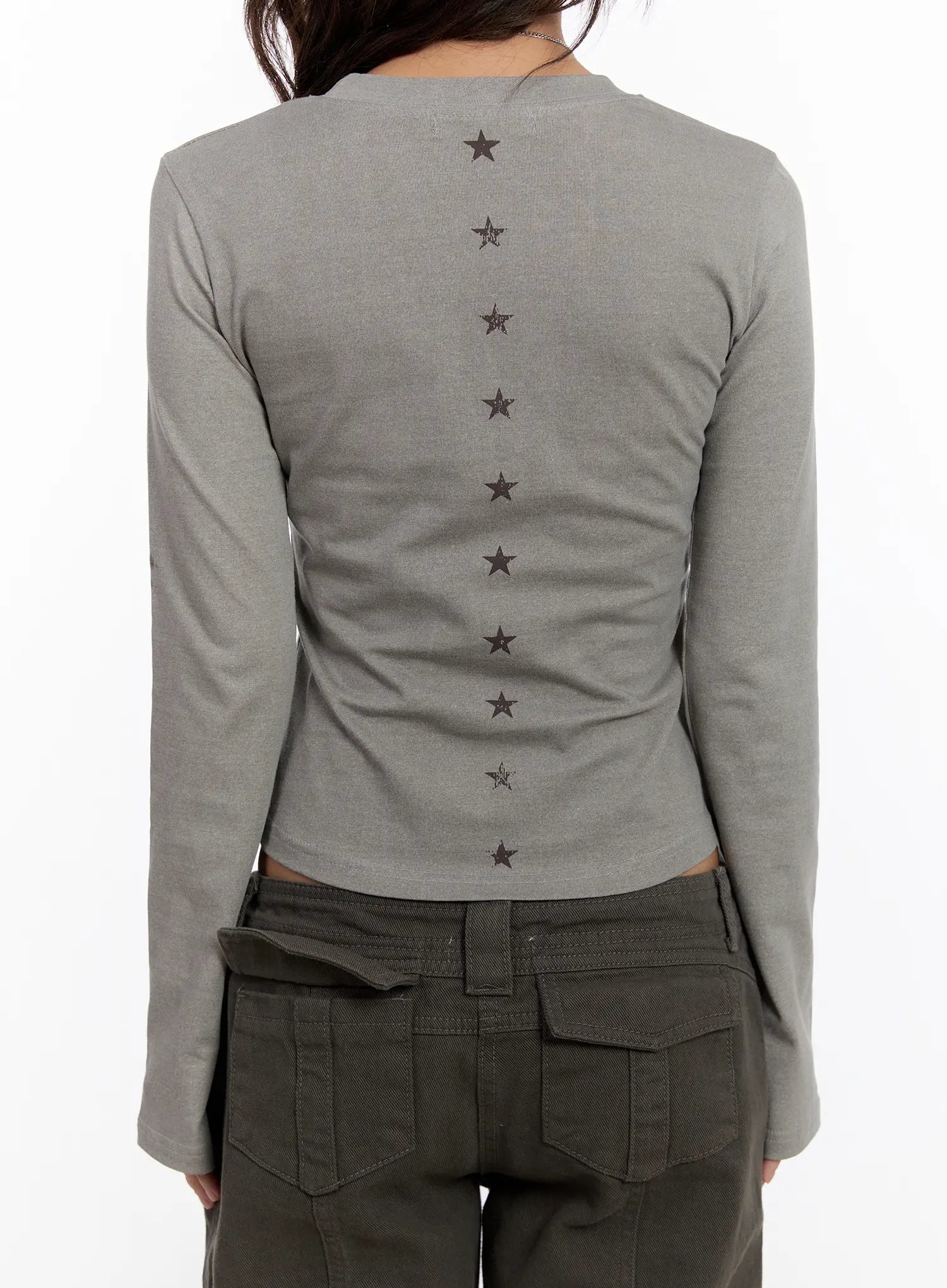 Graphic Slim Fit Long Sleeve Top CN527