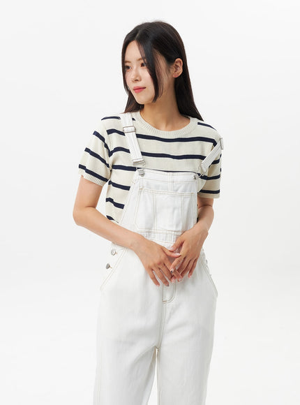 short-sleeve-stripe-sweater-ou326