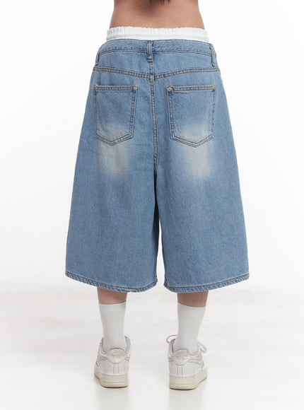 layered-drawstring-baggy-jorts-cy527