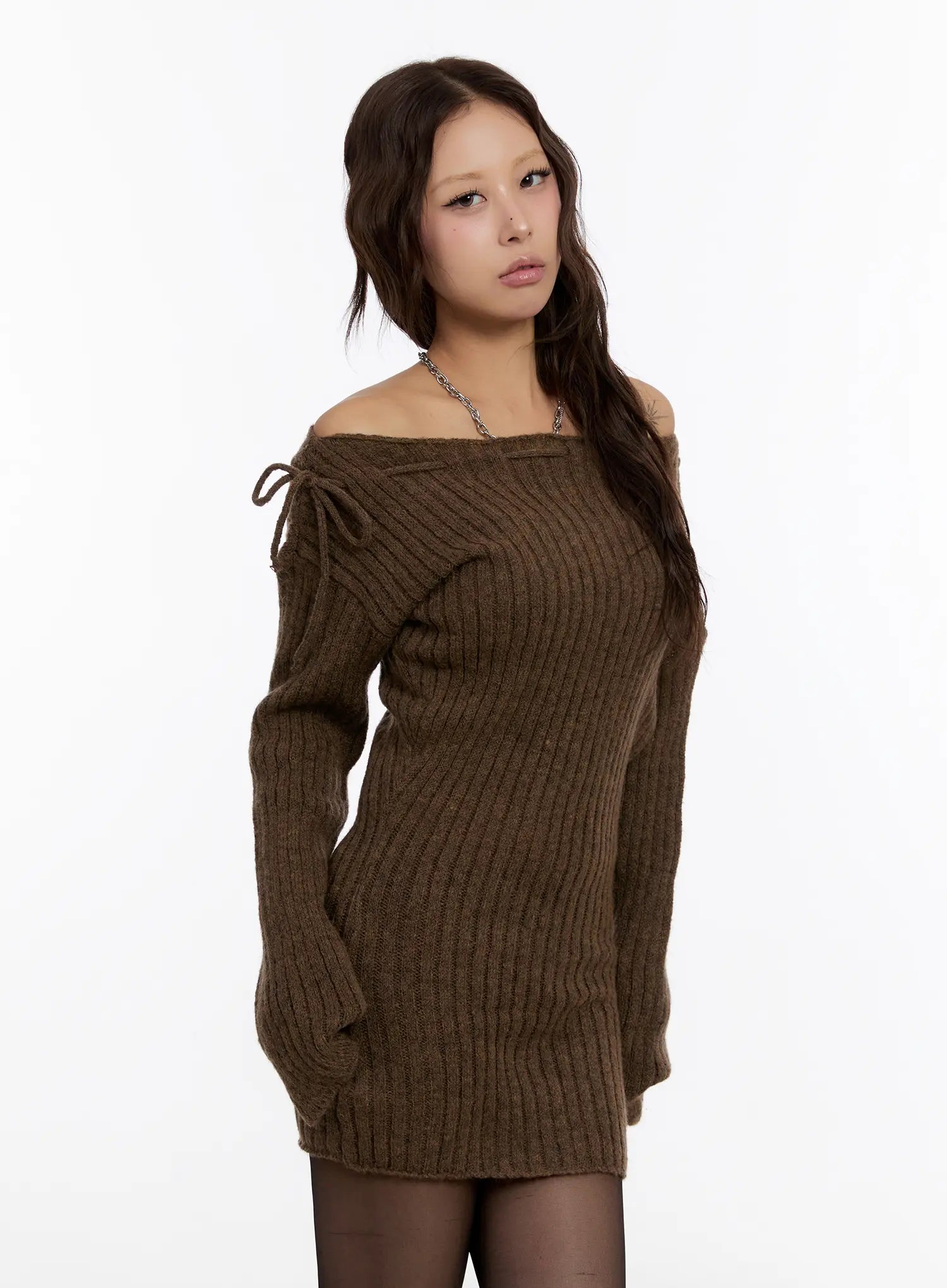 off-shoulder-ribbon-knit-mini-dress-cn527