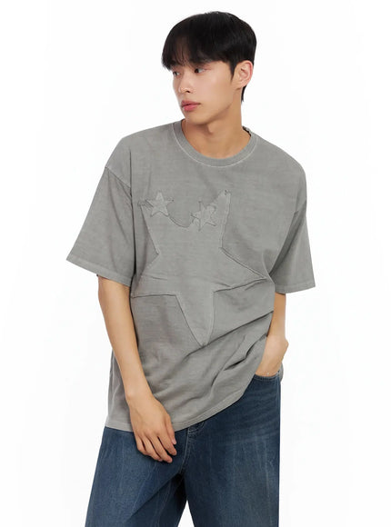 Men's Star Patch T-Shirt IL516