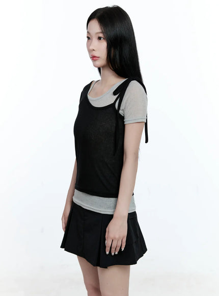 Layered Bow Short-Sleeve Tee CG513