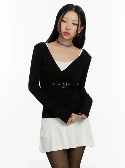 belted-wrap-long-sleeve-top-id525