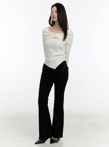 Fleece-Lined Bootcut Pants ID510