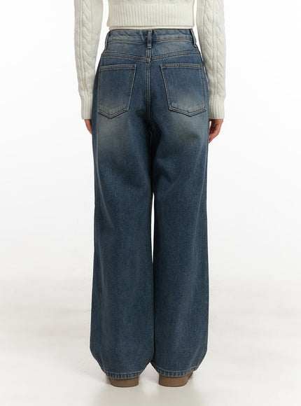 Emily Washed Straight-Leg Jeans CJ502