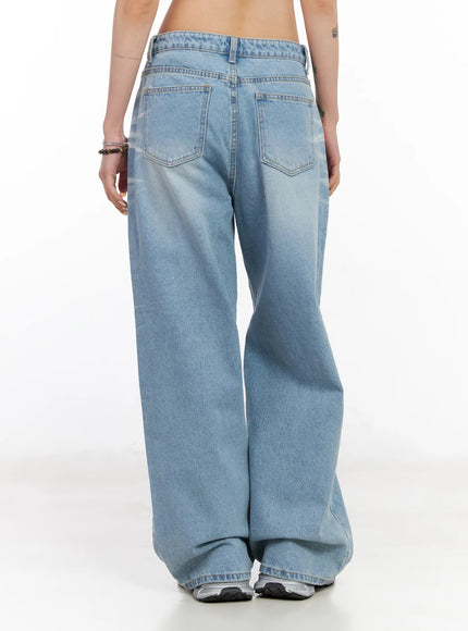 Yuqi Vintage Wash Wide-Leg Jeans CF526