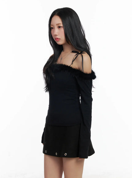 faux-fur-off-shoulder-long-sleeve-top-cj515