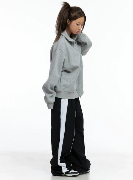 Contrast Stripe Nylon Track pants CS505