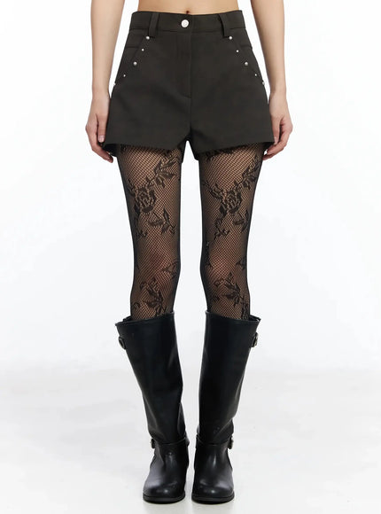 Studded Leather Shorts IM530