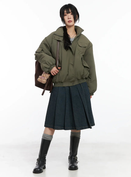 pleated-belted-denim-skirt-cn528