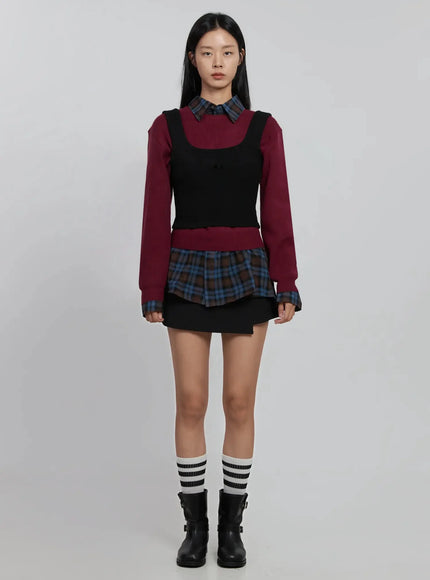 ribbon-detail-layered-sleeveless-top-id504