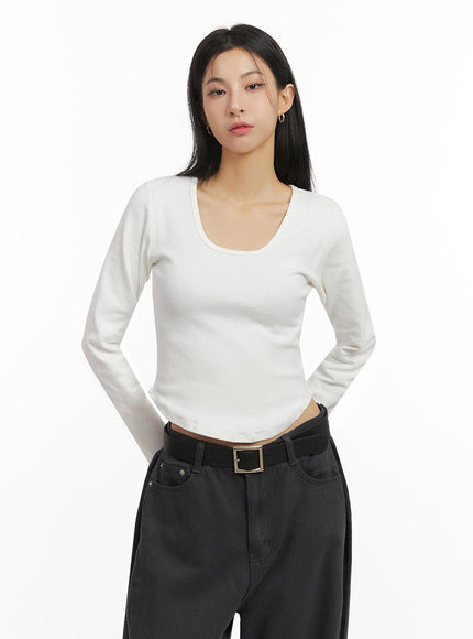 Basic Square-Neck Crop Top ID431