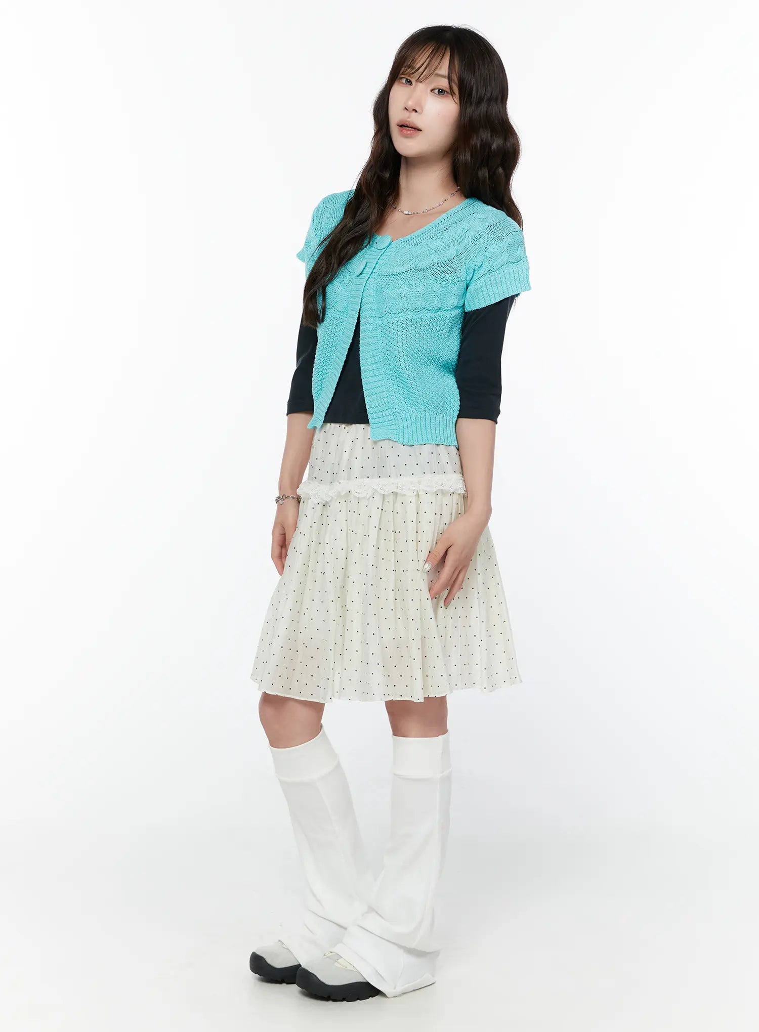 short-sleeve-cable-knit-cardigan-cy515