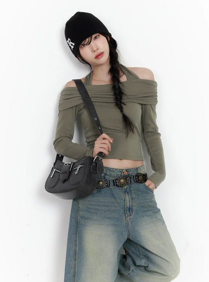 halter-shirred-off-shoulder-top-cj526