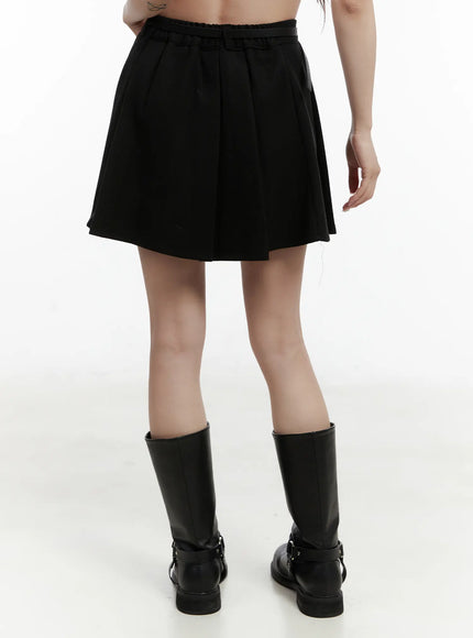 belted-pleated-mini-skirt-cd523