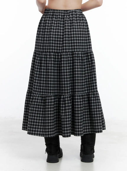 checkered-flare-maxi-skirt-cn519