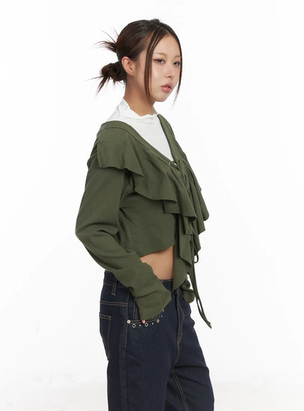ruffle-v-neck-cardigan-cj512