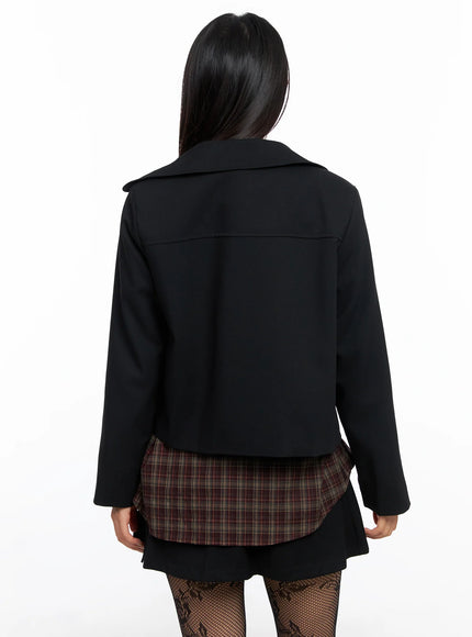 Button-Up Cropped Jacket CO515