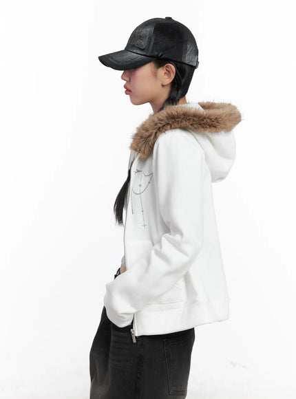 faux-fur-trim-cropped-hoodie-cn528