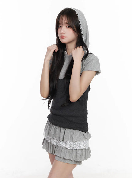 lace-trim-slim-fit-short-sleeve-hoodie-cm531