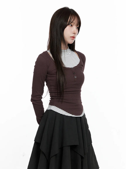 buttoned-u-neck-crop-long-sleeve-top-co521