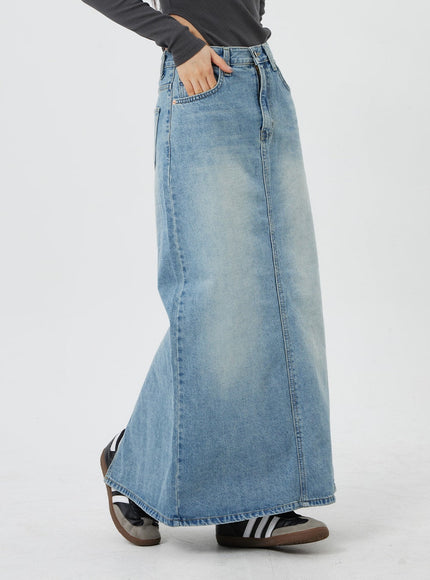 Denim Maxi Skirt CF324