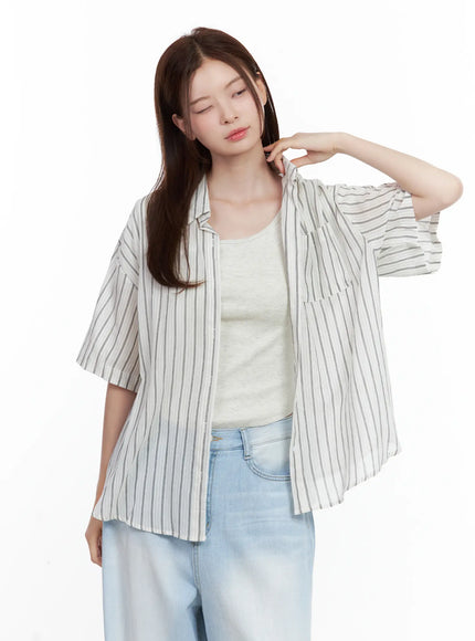 casual-striped-short-sleeve-button-up-shirt