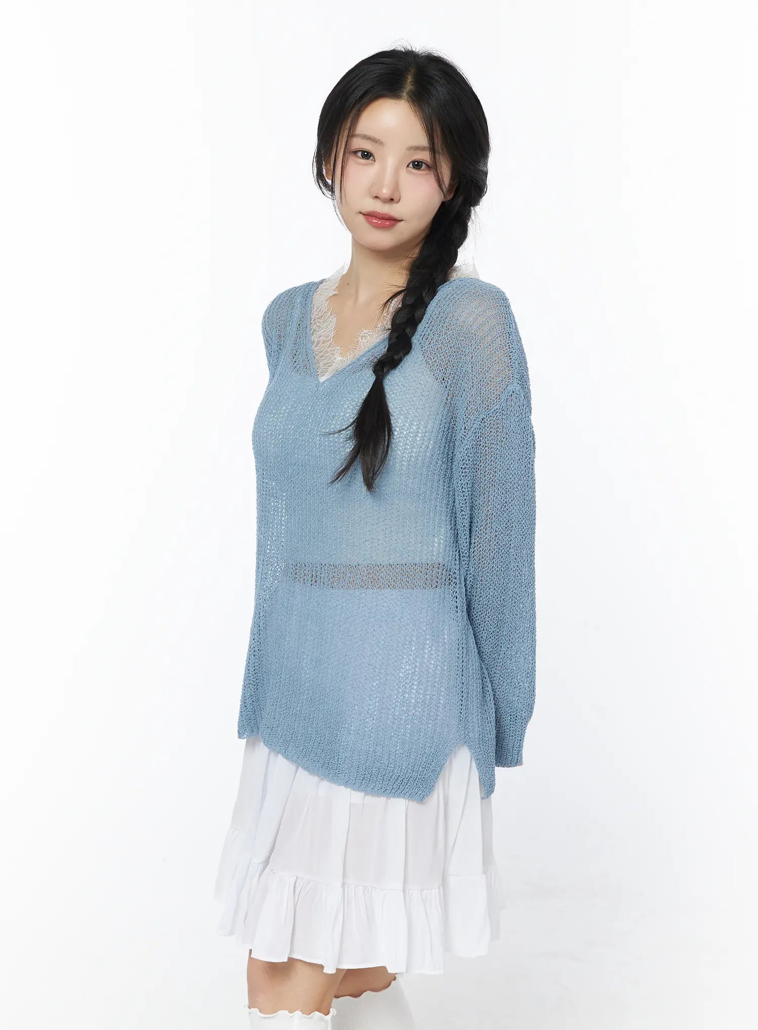 sheer-v-neck-knit-top-cy522