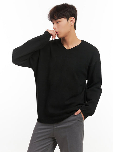 mens-essential-black-v-neck-sweater-if517