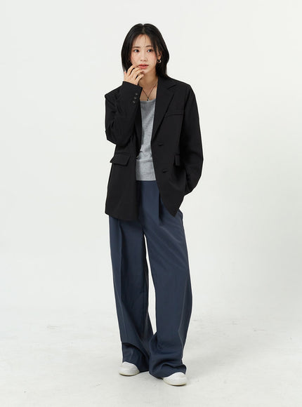 Wide Leg Tailored Pants OM309