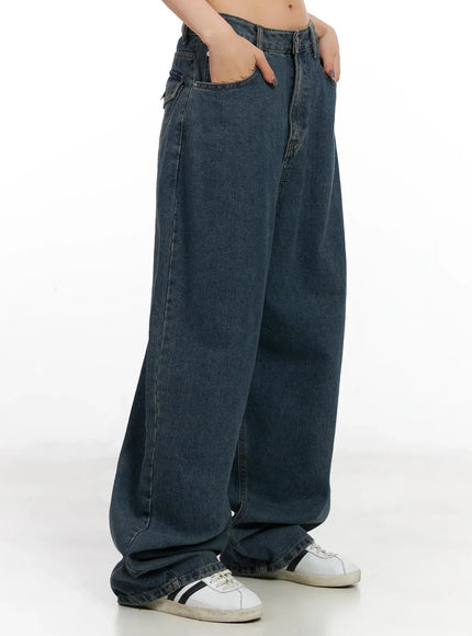 Aleena Mid-Wash Baggy Jeans IN528