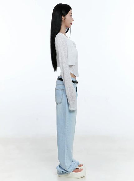 Mae Washed Flare Denim Jeans CG512