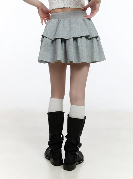 Layered Ruffle Mini Skirt CA501
