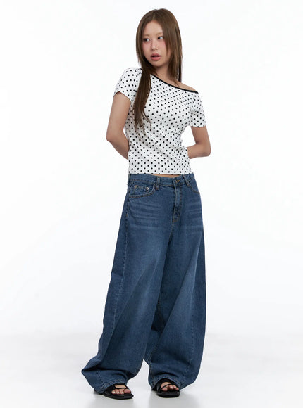 Shuhua Washed Wide-Leg Denim Jeans CL510