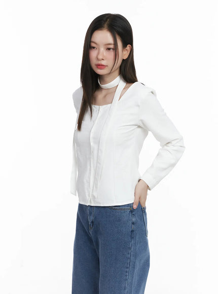 chic-blouse-and-scarf-set-cj507