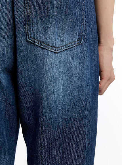 men-s-pintuck-denim-sweatpants-dark-blue-iy529