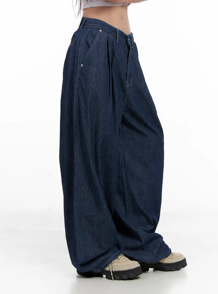 Sophia Raw-Wash Wide Jeans CL518