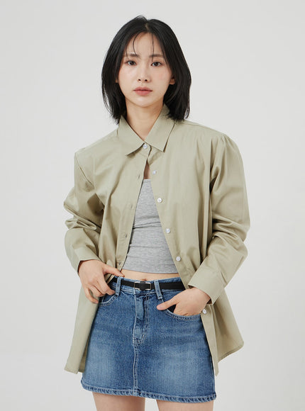 Mid-Rise Denim Mini Skirt OM303