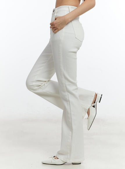 Slim-Fit High-Waisted Flared Trousers CM521