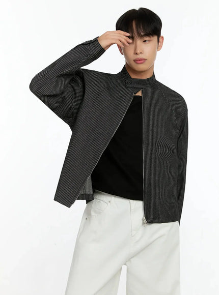 mens-striped-denim-band-collar-jacket-in525